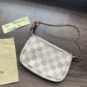 ❌❌SOLD❌❌ Louis Vuitton Damier Azur Mini Pouchette